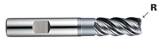 GYG68064 1 x 1 x 2 x 4-1/2 ONLY ONE PM60 5 FLUTES 30 DEGREE HELIX ROUGHING (FINE) CENTER CUT END MILL