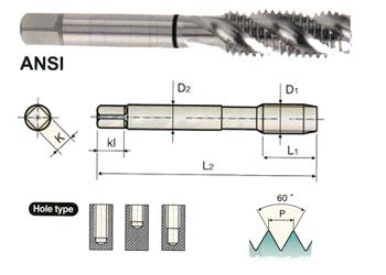 YG T2282S #8-32UNC H2 54.0L HSS-EX COMBO MODI SPIRAL FLUTE STEAM HOMO