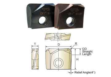 YG XRAD08010 8 x R1.0 x 8 x 2.4 I-XMILL CORNER RADIUS INSERT FOR GRAPHITE