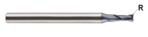 GMF18935 1/2 (R.080) x 1/2 x 1-3/16 x 4-1/4 4G MILL 2 FLUTE 30 DEGREE HELIX CORNER RADIUS END MILL