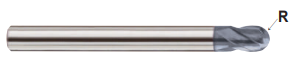 GMG56080 8 x 8 x 19 x 63 V7 PLUS 4FL MUTLIPLE HELIX BALL FLAT END MILL