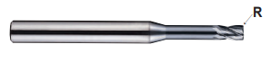 GMF21816 1/2 (R.030) x 1/2 x 11/16(1-1/4) x 3-1/8 4G MILL 4 FLUTE CORNER RADIUS WITH NECK END MILL