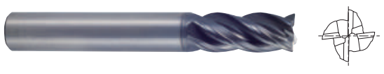 UGMF68901 1/8 x 1/8 x 3/8 x 1-1/2 V7 PLUS A 4 FLUTE MULTIPLE HELIX PLA ...