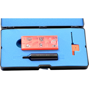 MTK 12 I UN THREAD MILL KIT. 12mm (0.472") KIT WITH UN INT-RH&LH MILLING INSERTS; CONTAINS: [INSERTS: 12 I 32 UN MT7, 12 I 24 UN MT7, 12 I 20 UN MT7 (x2), 12 I 16 UN MT7 (x2)] / [HOLDER: SR 0375 H12] / [SCREW: S12] / [KEY: K12]