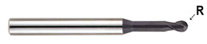 GM967002 1/32 x 1/8 x 3/64(7/32) x 2 X-POWER PRO 2FL H-30 RIB BALL END MILL