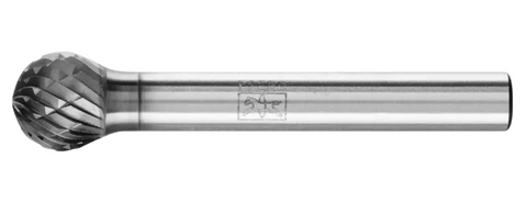 HICOAT® Bur - Ball Shape, DBL Cut - 3/8" x 5/16" x 1/4" Shank - SD-3, FEP Coating