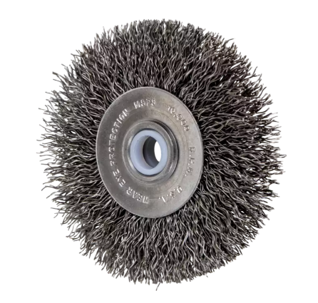 5" Crimped Wire Wheel - Narrow Face - .014 SS Wire, 5/8-11 Thread