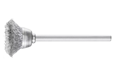 9/16" M-BRAD® Miniature Cup Brush - 1/8" Stem, 600 Grit A/O