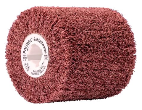 5" x 2" POLINOX® Non-Woven Finishing Drum - 5/8-11 Thread, PNG, A/O 100 Grit
