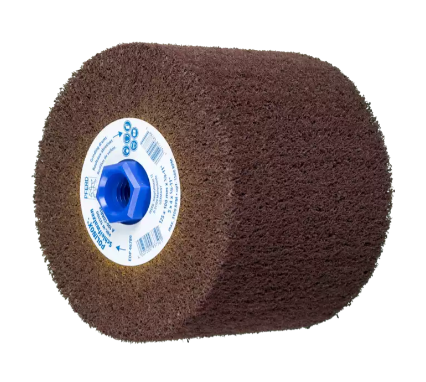 5" x 4" x 5/8-11 POLINOX® Finishing Drum - Interleafed, PNZ Type -Fine (A 120)