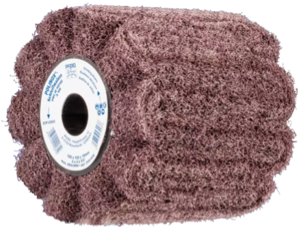 4" x 2" POLINOX® Non-Woven Finishing Drum - 5/8-11 Thread, PNG, A/O 100 Grit