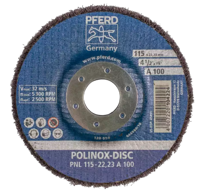 5" x 7/8" POLINOX® Fibre-backing disc - Interleaved - PNZ - Aluminum Oxide - 180 grit