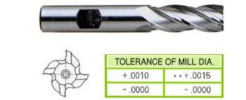 *04320 YG 1/2" Diameter 1" LOC 4 Flute Uncoated HSS/Cobalt End Mill