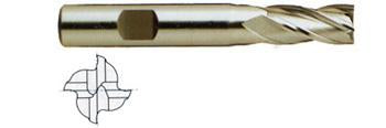 *07901 YG 1" Diameter 3" LOC 4 Flute Uncoated HSS/Cobalt End Mill
