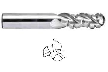 45064 1 x 1 x 1-3/4 x 4 3 FLUTE 30 DEGREE HELIX BALL ROUGHING ALU-POWER CARBIDE END MILL