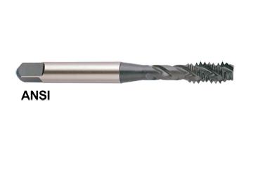 E0443 5/16-18, H3 3 FLUTE SPIRAL FLUTED  MODIFIED BOTTOMING HARDSLICK COATED TAP FOR STEEL UPTO 38HRc