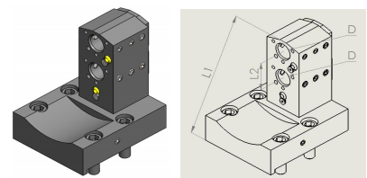 30-1912 CBTH 20-25.4 CH31.75 L82.55 TC. Bolt on 1" Boring Bar Holder for Hass SL-20 & SL-30 Lathes.