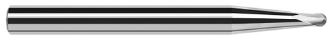 996007 2 FL - 0.0310" (1/32) Cutter DIA x 0.0250" LOC x 5° 0.9190" Taper Reach  - Uncoated