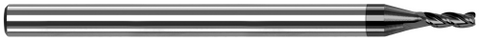 53020-C4 3 FL - 0.0200" Cutter DIA x 0.0020" Radius x 0.1000" LOC  - Amorphous Diamond Coated