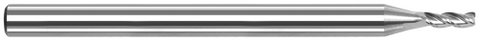 50110 3 FL - 0.1562" (5/32) Cutter DIA x 0.0050" Radius x 0.4690" LOC  - Uncoated