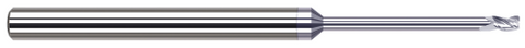 949647-C8 3 FL - 0.0470" (3/64) Cutter DIA x 0.0030" Radius x 0.0710" LOC x 0.5700" Reach - TiB2 Coated