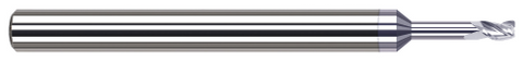956612-C8 3 FL - 0.1875" (3/16) Cutter DIA x 0.0050" Radius x 0.2850" LOC x 1.0000" (1) Reach - TiB2 Coated