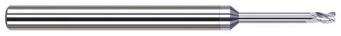 876231-C8 3 FL - 0.0310" (1/32) Cutter DIA x 0.0100" Radius x 0.0470" (3/64) LOC x 0.2500" (1/4) Reach - TiB2 Coated
