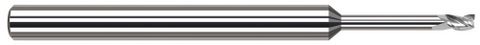 927131 3 FL - 0.0310" (1/32) Cutter DIA x 0.0470" (3/64) LOC x 0.2500" (1/4) Reach - Uncoated