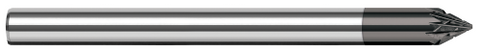 891145-C4 0.1875" (3/16) Shank DIA x 45° per side - 12 RH Teeth, 6 LH Teeth - Amorphous Diamond Coated