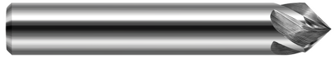 859708 0.1250" (1/8) Shank DIA x 45° per side - 4 Helical FL - Uncoated