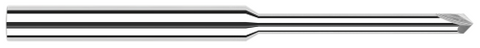 838445 0.0310" (1/32) Neck DIA x 0.3120" (5/16) Reach x 45° per side - 2 FL - Uncoated