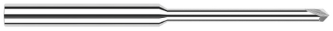 998245 0.0310" (1/32) Neck DIA x 0.3750" (3/8) Reach x 45° per side - 2 FL - Uncoated