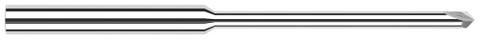913345 0.0620" (1/16) Neck DIA x 0.9500" Reach x 45° per side - 2 FL - Uncoated