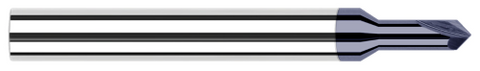 853945-C3 0.0620" (1/16) Neck DIA x 0.2500" (1/4) Reach x 45° per side - 2 FL - AlTiN Coated