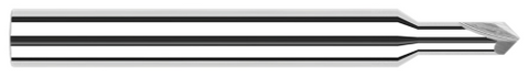 998930 0.0620" (1/16) Neck DIA x 0.1870" (3/16) Reach x 30° per side - 2 FL - Uncoated