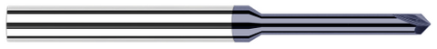 869745-C3 0.0620" (1/16) Neck DIA x 0.4370" (7/16) Reach x 45° per side - 2 FL - AlTiN Coated