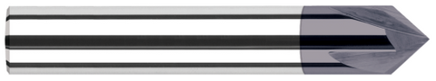 18745-C3 0.1250" (1/8) Shank DIA x 45° per side - 2 FL - AlTiN Coated