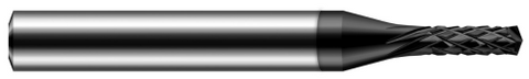908108-C4 0.1250" (1/8) Cutter DIA x 0.3750" (3/8) LOC x 140° included - 8 RH Teeth, 10 LH Teeth - Amorphous Diamond Coated