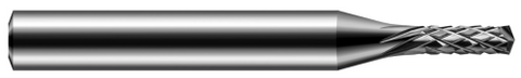 908108 0.1250" (1/8) Cutter DIA x 0.3750" (3/8) LOC x 140° included - 8 RH Teeth, 10 LH Teeth - Uncoated