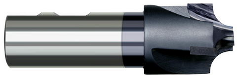 45016-C3 0.2500" (1/4) Radius x 0.4060" (13/32) Pilot DIA - 5° Flare - 3 FL - AlTiN Coated