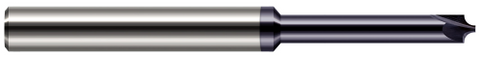 55705-C3 0.0050" Radius x 0.0200" Pilot DIA x 0.2500" (1/4) Neck Length - 5° Flare - 2 FL - AlTiN Coated