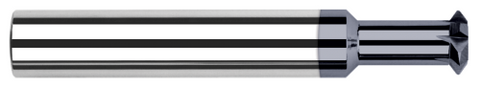 45810-C3 0.1562" (5/32) Cutter DIA x 0.0050" Radius x 0.0820" Width x 0.2500" (1/4) Neck Length - 90° Included Angle -4 FL - AlTiN Coated