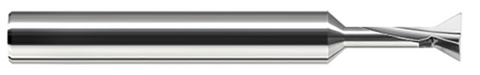931006 0.0930" (3/32) Cutter DIA x 0.0100" Radius x 0.0930" (3/32) Neck Length x 90° included - 2 FL - Uncoated
