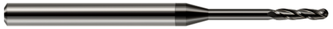 10220 3 FL - 0.0200" Cutter DIA x 0.1000" LOC x 0.2000" Reach - Amorphous Diamond Coated