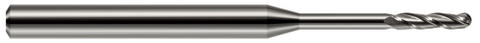 13810 3 FL - 0.0100" Cutter DIA x 0.0500" LOC x 0.1000" Reach - Uncoated