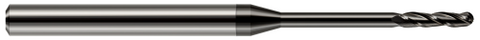 10295 3 FL - 0.0950" Cutter DIA x 0.7500" (3/4) LOC x 1.2500" (1-1/4) Reach - Amorphous Diamond Coated
