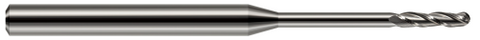 14800 3 FL - 0.1000" Cutter DIA x 0.7500" (3/4) LOC x 1.2500" (1-1/4) Reach - Uncoated