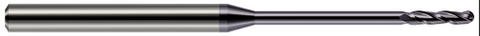 13885-C3 3 FL - 0.0850" Cutter DIA x 0.7500" (3/4) LOC x 1.2500" (1-1/4) Reach - AlTiN Coated