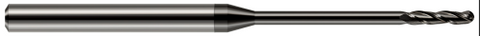10262 3 FL - 0.0620" (1/16) Cutter DIA x 0.5000" (1/2) LOC x 1.0000" (1) Reach - Amorphous Diamond Coated