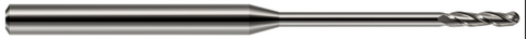 13862 3 FL - 0.0620" (1/16) Cutter DIA x 0.5000" (1/2) LOC x 1.0000" (1) Reach - Uncoated